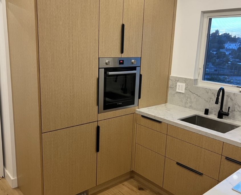 Embolden Designer Doors, Reconstituted Veneer in White Oak, IKEA Sektion