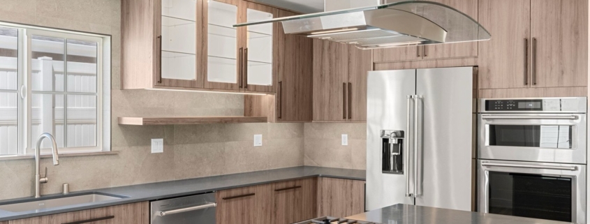 Embolden Designer Doors, 3D Texture in Gibraltar, SuperMatte Slab in Mist, IKEA Sektion